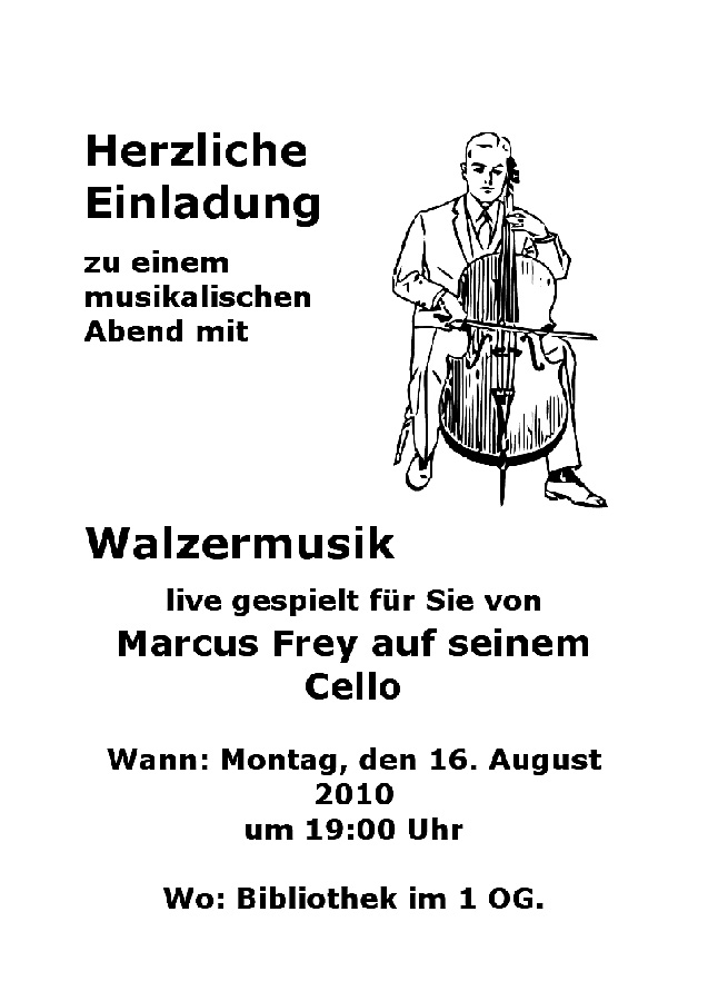 Walzermusik - live auf dem Cello